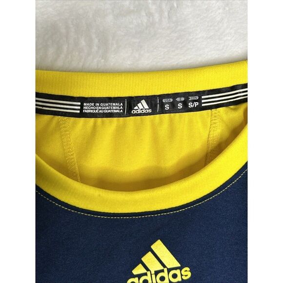 Adidas Michigan Wolverines Shirt Men’s Small Blue Yellow Pullover - Picture 5 of 9